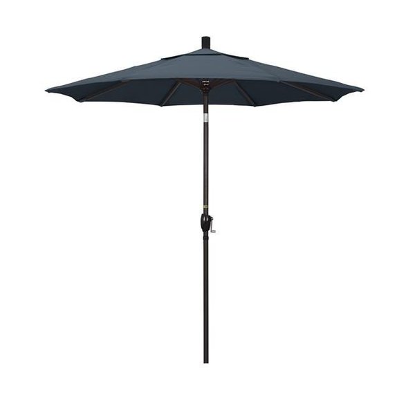 California Umbrella California Umbrella GSPT758117-SA52 7.5 ft. Fiberglass Market Umbrella Push Tilt Bronze-Pacifica-Sapphire GSPT758117-SA52